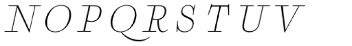 Boncaire Titling Thin Italic Font LOWERCASE