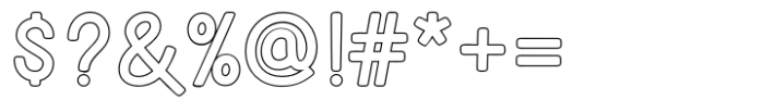 Bondan Regular Outline Font OTHER CHARS