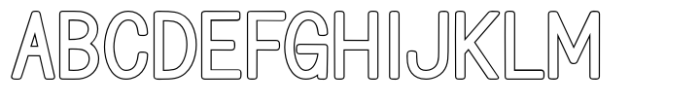 Bondan Regular Outline Font UPPERCASE