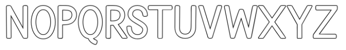 Bondan Regular Outline Font UPPERCASE