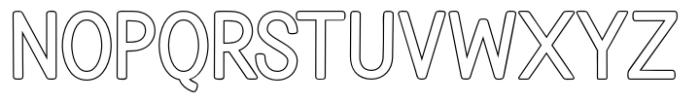 Bondan Regular Outline Font LOWERCASE