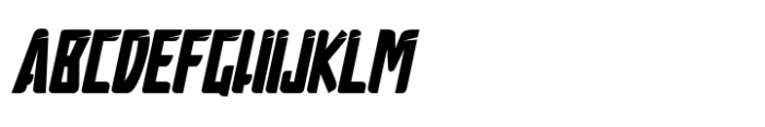 Bonded Regular Slant Font UPPERCASE