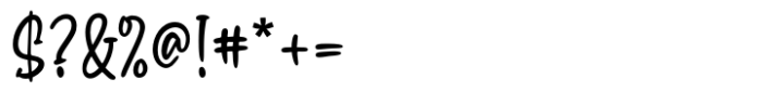 Bondy Quirky Font OTHER CHARS