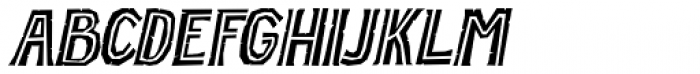 Bonedigger Inline Italic Font UPPERCASE