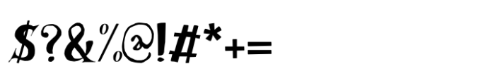 Boneshaker Regular Font OTHER CHARS