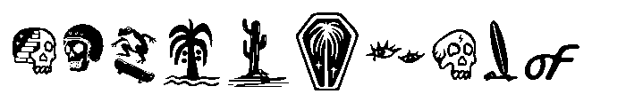 Boneyard Cruiser High Boneyard Cruiser Dingbats Regular Font UPPERCASE