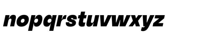 Bonga Sans Black Oblique Font LOWERCASE