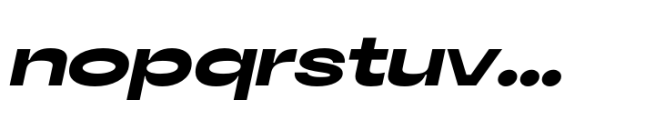 Bonga Sans Extended Black Oblique Font LOWERCASE