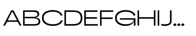 Bonga Sans Extended Light Font UPPERCASE