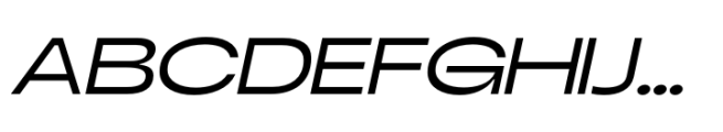Bonga Sans Extended Oblique Font UPPERCASE