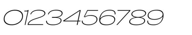 Bonga Sans Extended Thin Oblique Font OTHER CHARS