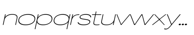 Bonga Sans Extended Thin Oblique Font LOWERCASE