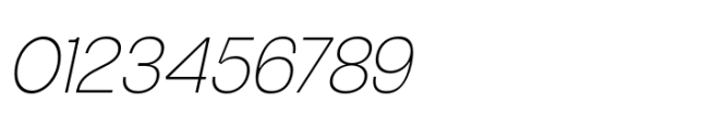 Bonga Sans Thin Oblique Font OTHER CHARS