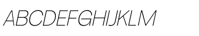 Bonga Sans Thin Oblique Font