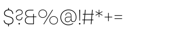 Bonga Sans Thin Font OTHER CHARS
