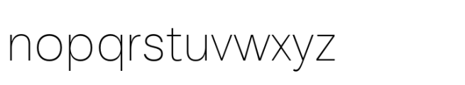 Bonga Sans Thin Font LOWERCASE