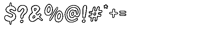 Bongo Jambo Outline Font OTHER CHARS