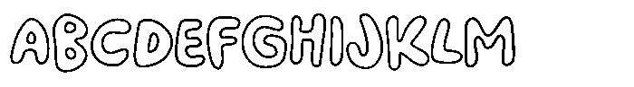 Bongo Jambo Outline Font UPPERCASE