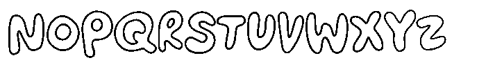 Bongo Jambo Outline Font UPPERCASE