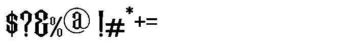 Bonwick Weaver Font OTHER CHARS