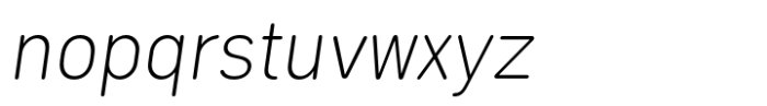 Boodle Extra Light Oblique Font LOWERCASE