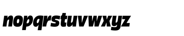 Boom Sans Narrow Black Italic Font LOWERCASE