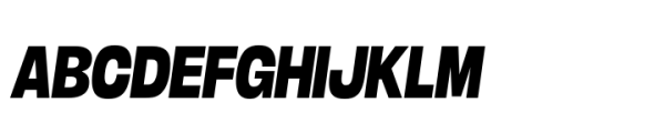 Boom Sans Narrow Bold Italic Font UPPERCASE