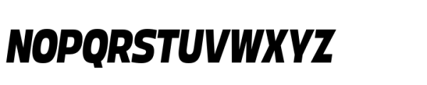 Boom Sans Narrow Bold Italic Font UPPERCASE