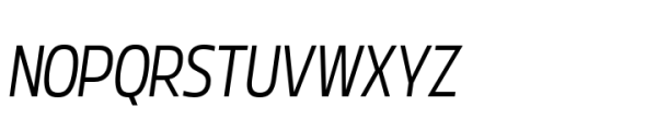 Boom Sans Narrow Light Italic Font UPPERCASE