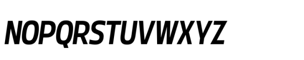 Boom Sans Narrow Medium Italic Font UPPERCASE