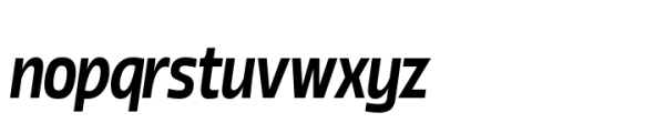 Boom Sans Narrow Medium Italic Font LOWERCASE