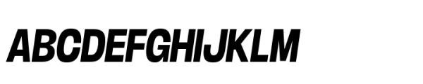 Boom Sans Narrow Semi Bold Italic Font UPPERCASE