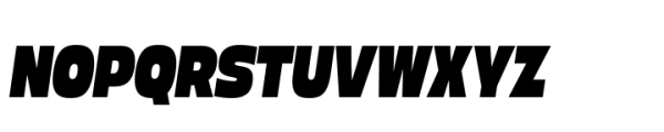 Boom Sans Narrow Super Italic Font UPPERCASE