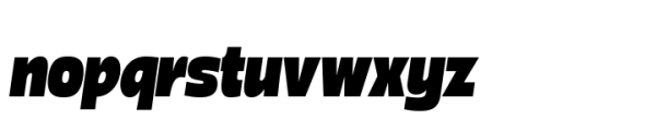 Boom Sans Narrow Super Italic Font LOWERCASE