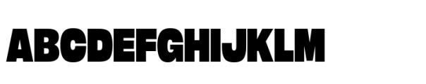 Boom Sans Narrow Super Font UPPERCASE