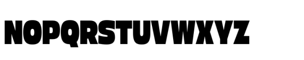 Boom Sans Narrow Super Font UPPERCASE