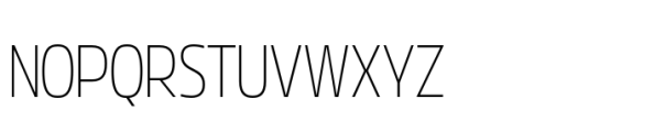 Boom Sans Narrow Thin Font UPPERCASE