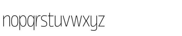 Boom Sans Narrow Thin Font LOWERCASE