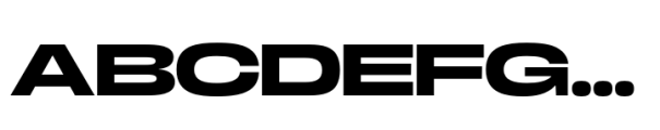 Boom Sans Ultra Wide Medium Font UPPERCASE