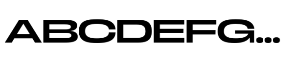 Boom Sans Ultra Wide Regular Font UPPERCASE
