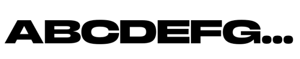 Boom Sans Ultra Wide Semi Bold Font UPPERCASE