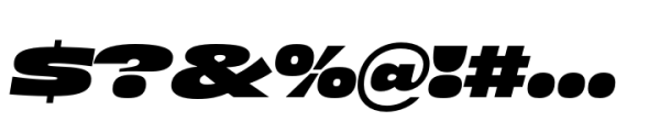Boom Sans Ultra Wide Super Italic Font OTHER CHARS