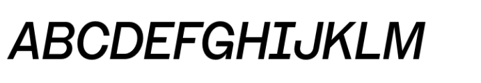 Booster Compact Medium Italic Font UPPERCASE