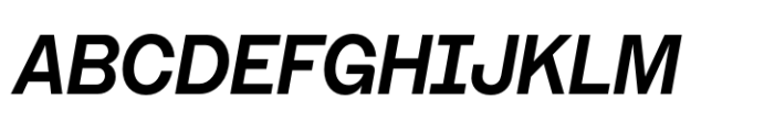 Booster Compact Semibold Italic Font UPPERCASE