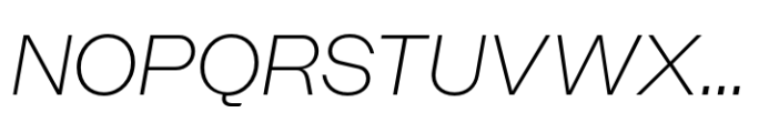 Booster Extralight Italic Font UPPERCASE