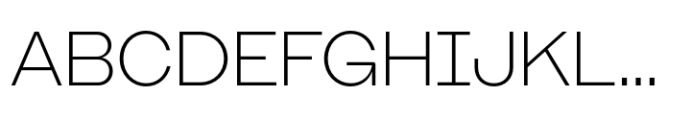 Booster Extralight Font UPPERCASE