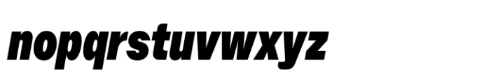 Booster Narrow Black Italic Font LOWERCASE