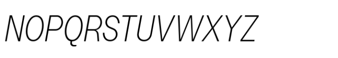 Booster Narrow Extralight Italic Font UPPERCASE