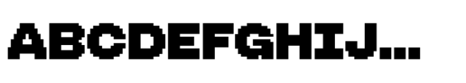 Booster Pixel Black Font UPPERCASE