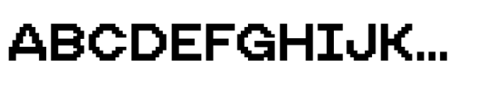 Booster Pixel Semibold Font UPPERCASE